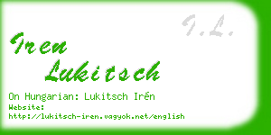 iren lukitsch business card